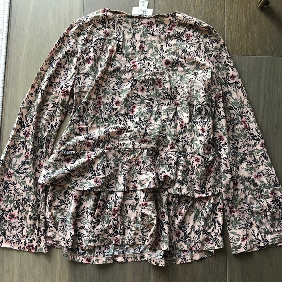 NEW style & co. Pink floral long sleeve top size small cute blouse chic - Picture 7 of 7
